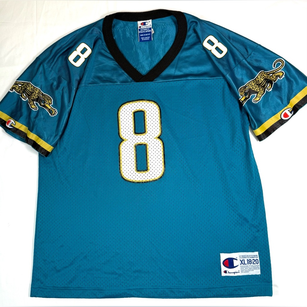 VINTAGE CHAMPION Jacksonville Jaguars NFL Jersey Mark Brunell 8 Youth XL 18-20